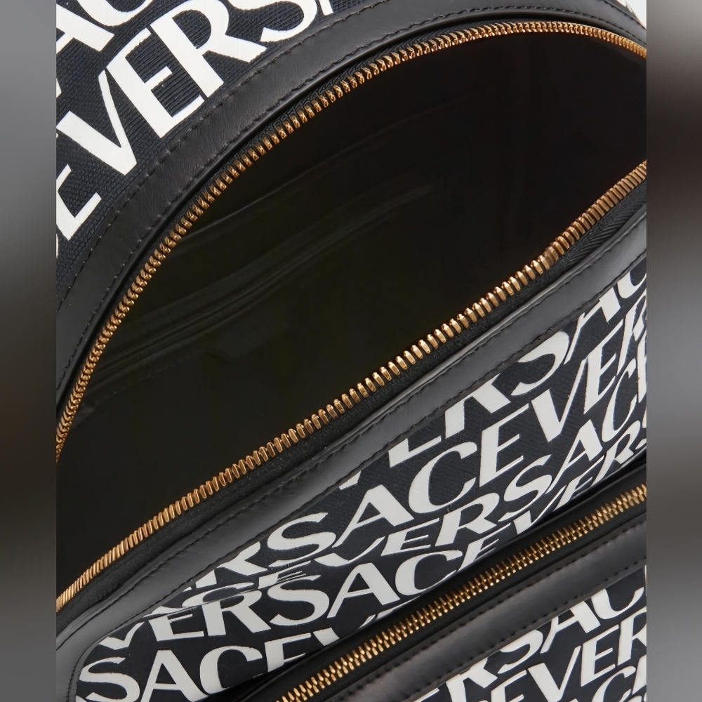 Versace Monogrammed Backpack with Gold Hardware a… - image 11